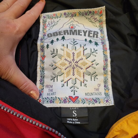 Obermeyer nylon windbreaker with gorgeous embroidery - Picture 2 of 9